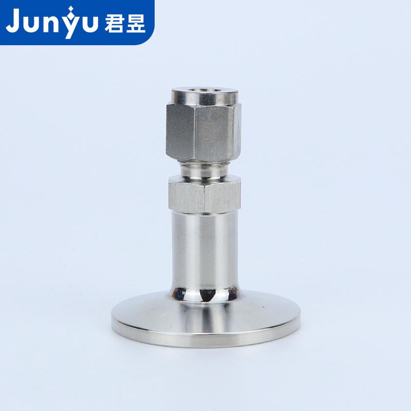304不锈钢KF真空卡套直管接头真空卡盘卡套KF16 25 40 50-1/4-3/8