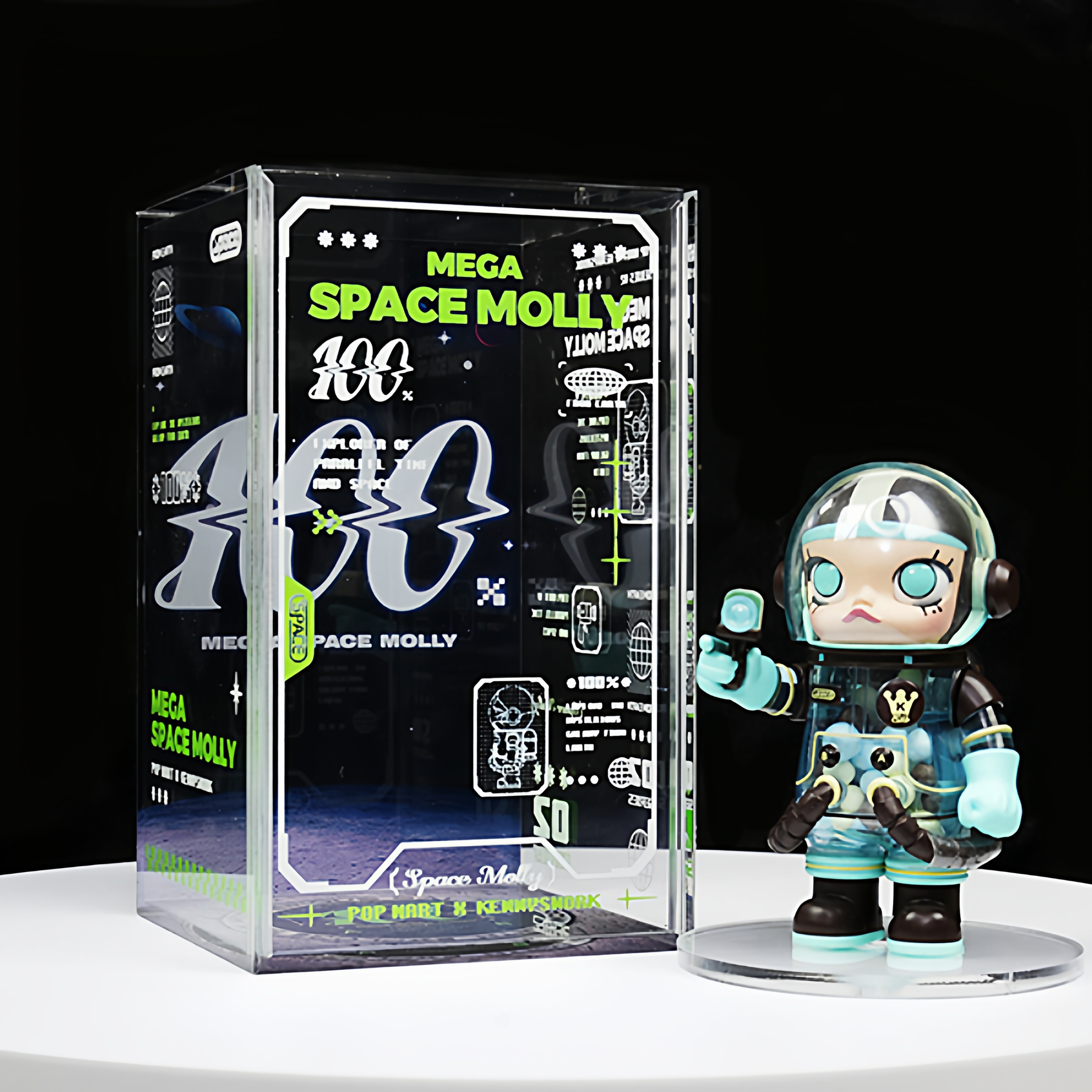 FUNHOME-MOLLY100盲盒场景化手办亚克力收纳防尘陈列展示盒