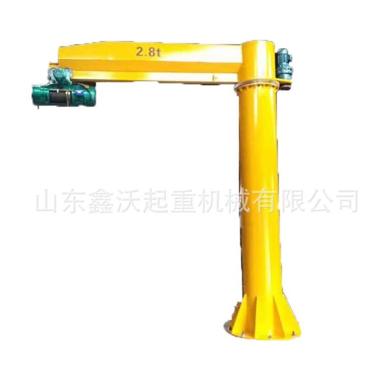 degree rotating floor mounted pillar hoist small jib crane