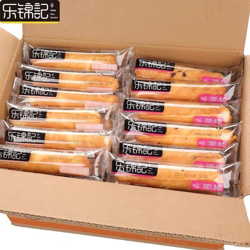 乐锦记奶香原味手撕棒散装面 面包乳酪散装早餐办公室零食糕点独