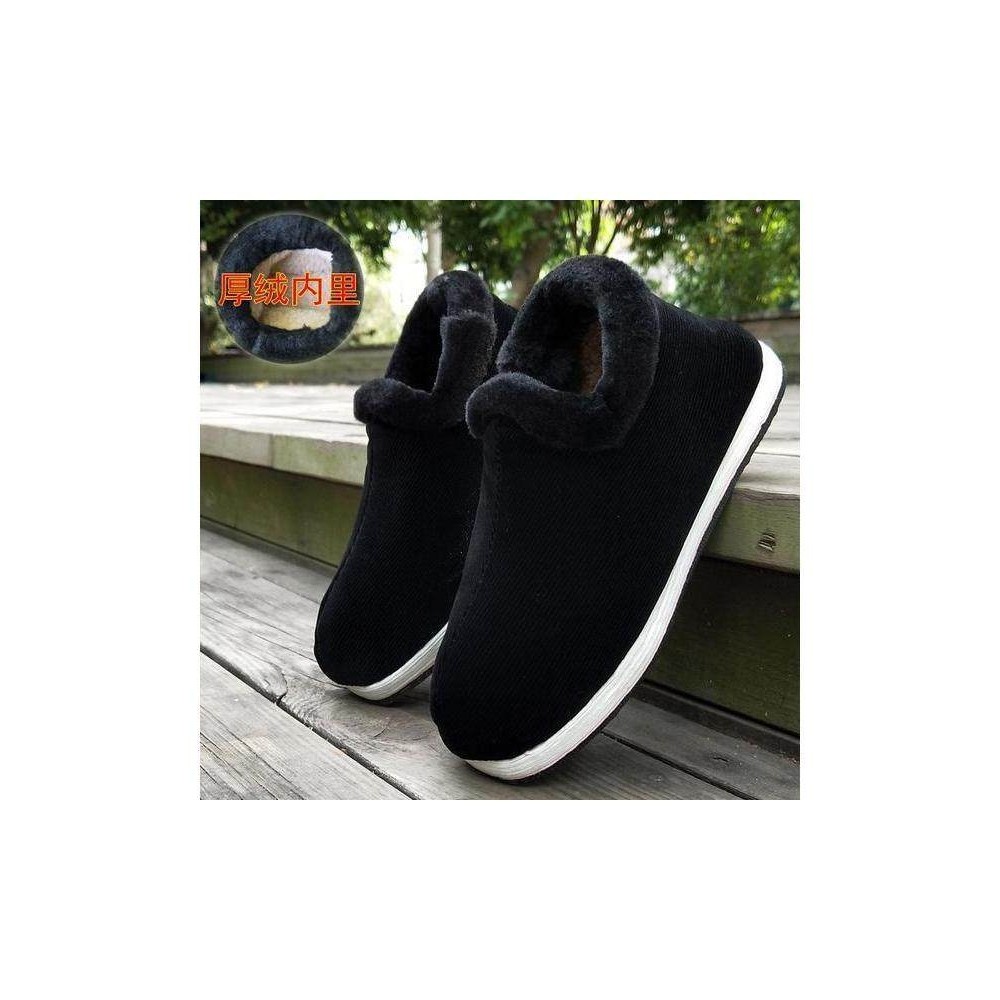 手工布鞋湖南邵阳冬季保暖加绒防滑中老年鞋千层底爸爸居家棉鞋男,流行男鞋,棉鞋,淘宝优惠券,粉丝福利购,淘宝优惠卷