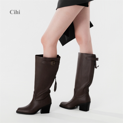 Cihi美拉德西部高低筒长靴短靴