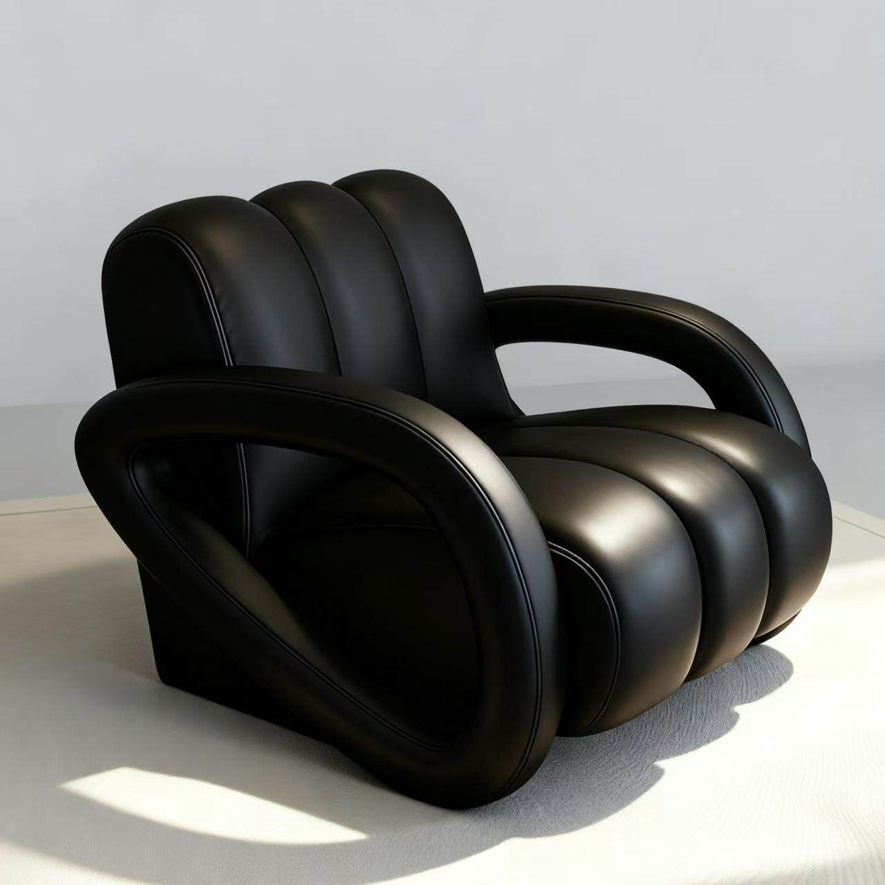 意式极简轻奢风设计师单人休闲椅客厅卧室阳台简约现代懒人沙发椅,住宅家具,家用单人沙发,淘宝优惠券,粉丝福利购,淘宝优惠卷