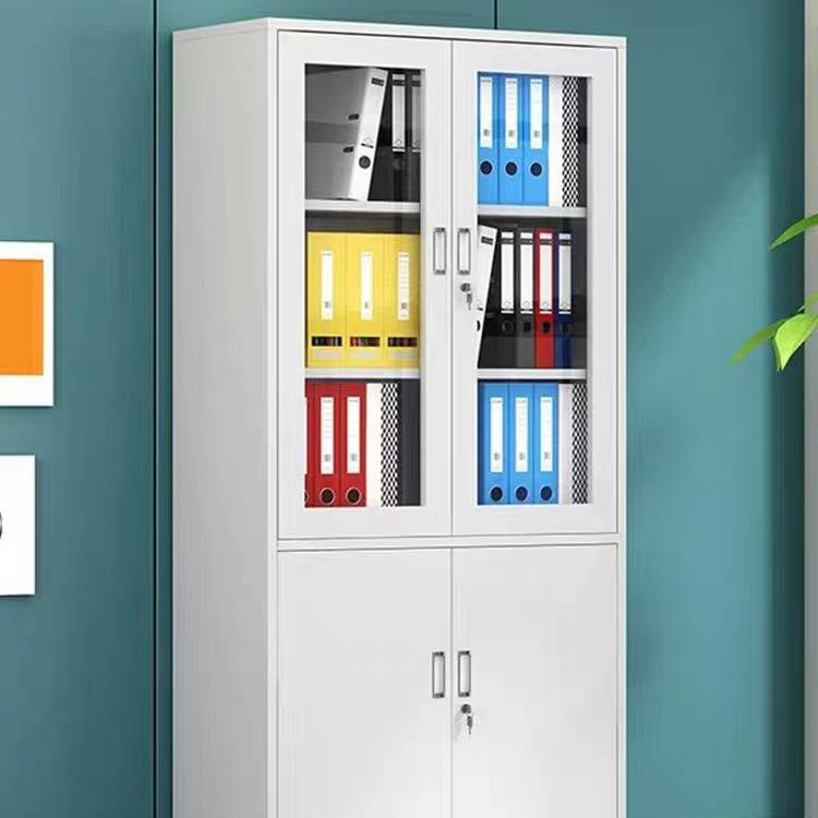 加厚办公室文件柜铁皮档案资料凭证柜员工更衣柜带锁矮柜储物柜子