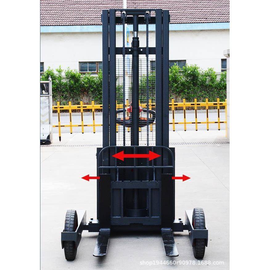 越野型电动液压叉车1.5吨户外步行式升高车液压装卸车堆高车