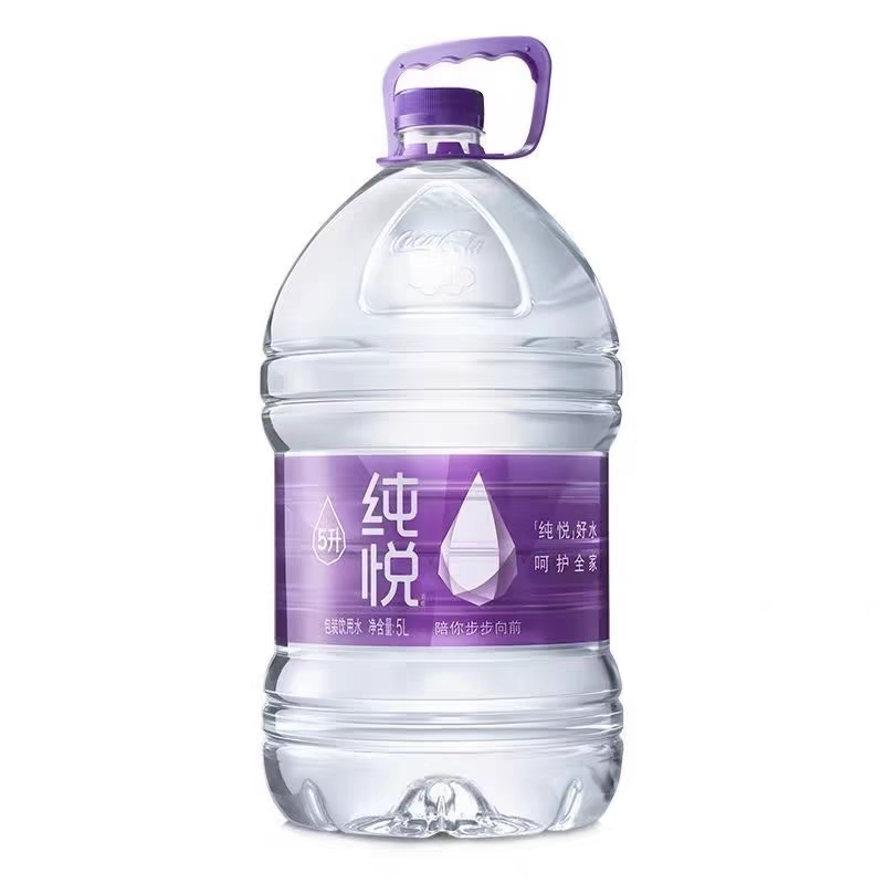 可口可乐纯悦包装饮用水5L*4桶家庭办公免押金桶装水南京送水上门