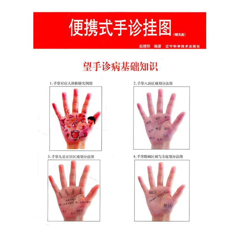 【正版书】 便携式手诊挂图 赵理明 主编 辽宁科学技术出版社