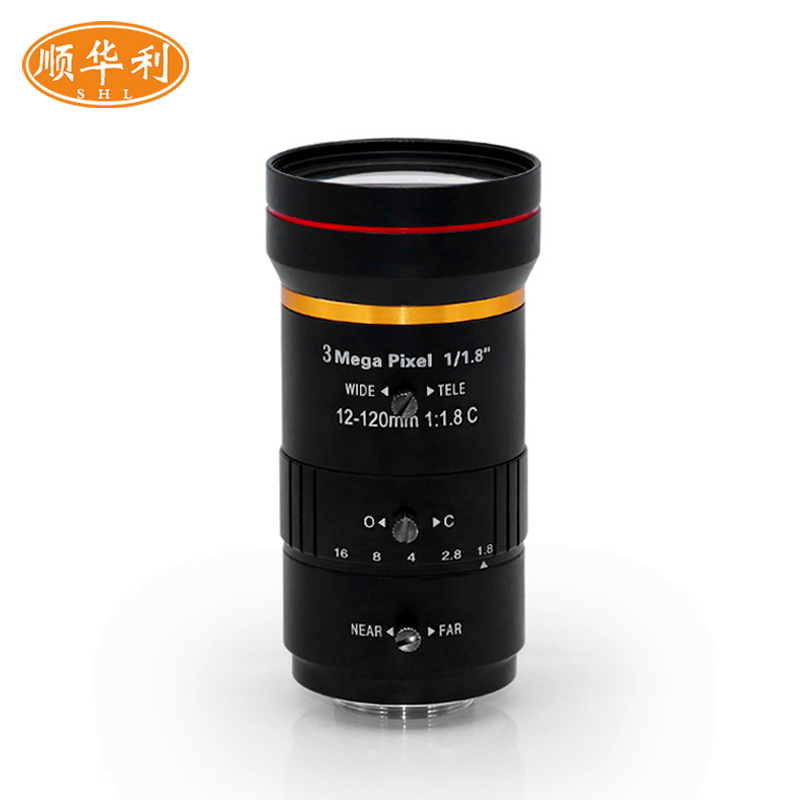 12-120mm监控镜头 300万像素 手动光圈变焦镜头C口1/1.8 工业镜头