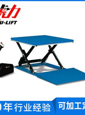 蓝色超低型电动升降平台电动液压高空作业平台多规格HY1001