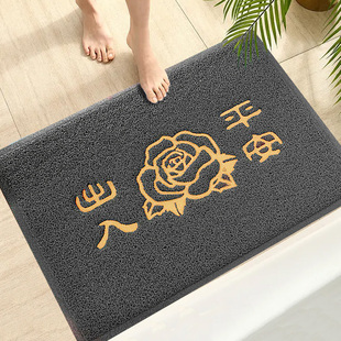 门口地垫入户门家用进门脚垫门垫丝圈地垫出入平安地毯大门口灰色