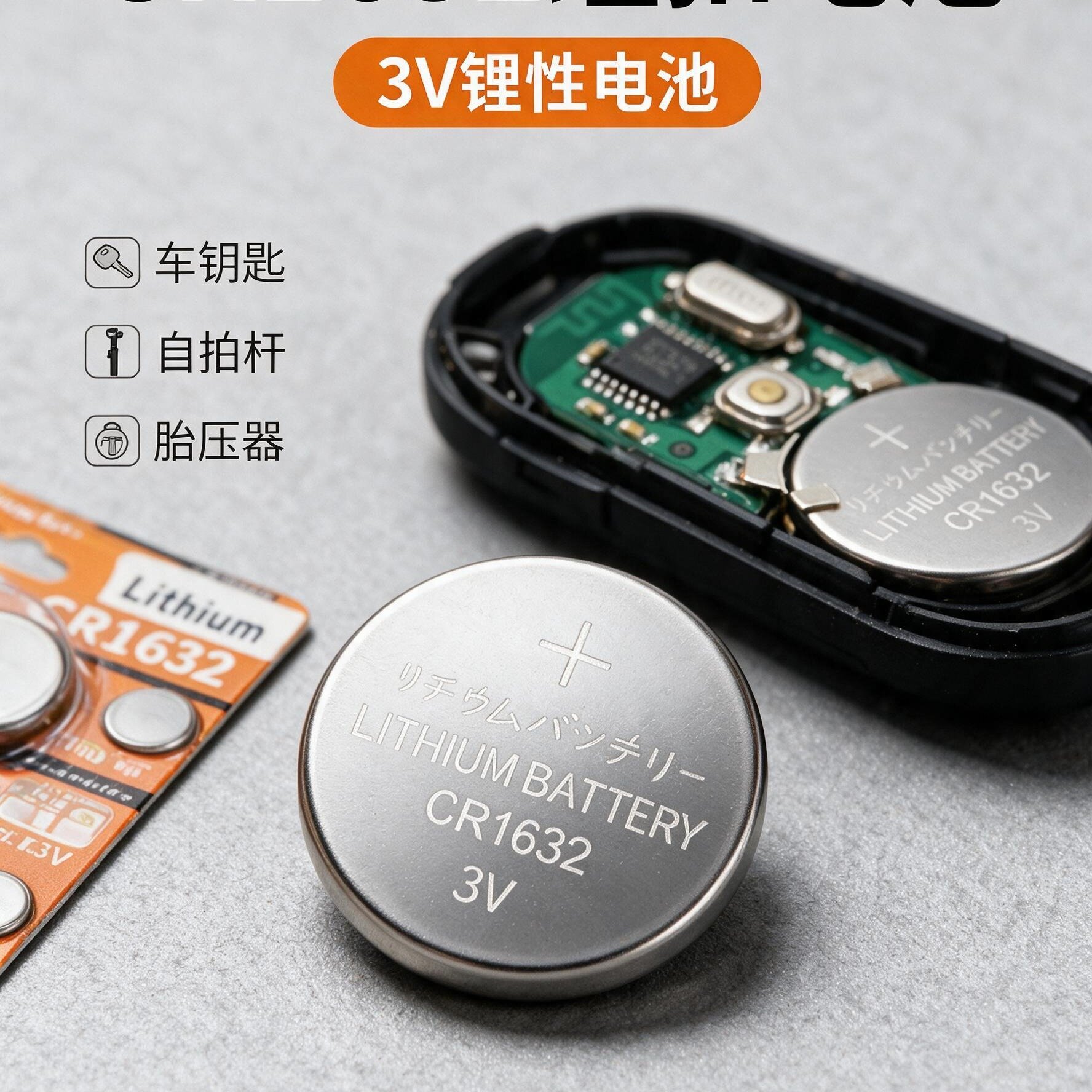 CR1632纽扣电池大容量车钥匙