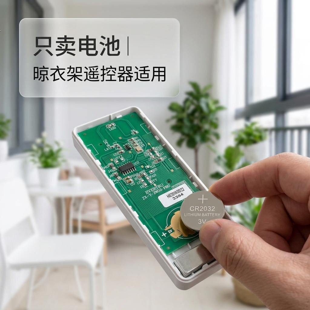 SUNSWAN晾衣架遥控器CR2032电池