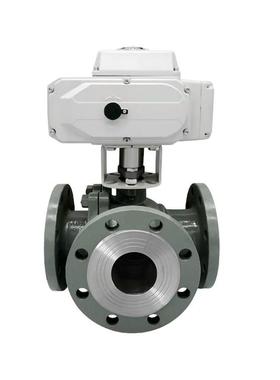 阀门Q945F电动不锈钢三通球阀DN150不锈钢三通球阀