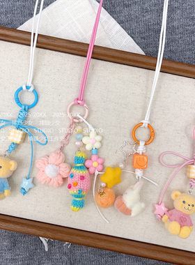 捧猫家-多巴胺卡通长吊坠