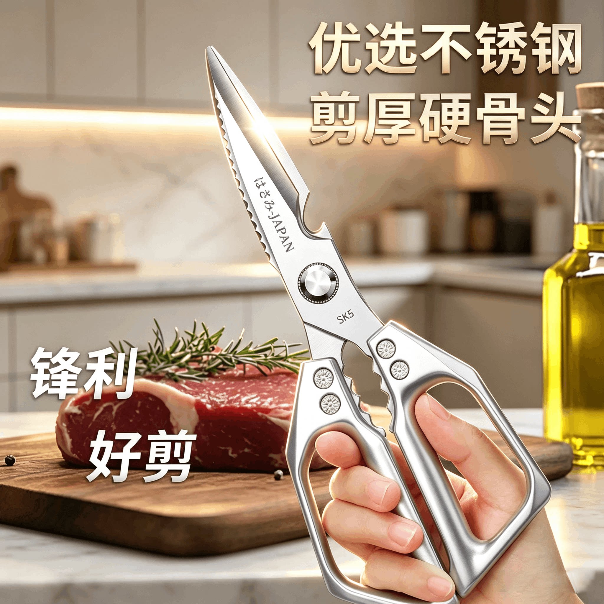 德国厨房剪刀第七代sk5剪家用