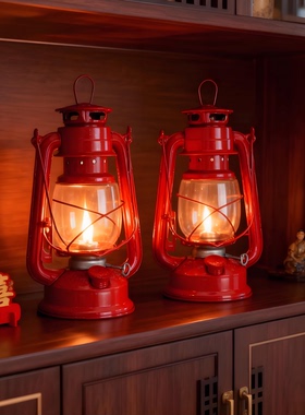 乔迁之喜煤油马灯复古手提长明灯搬家入宅喜庆仪式氛围装饰摆件