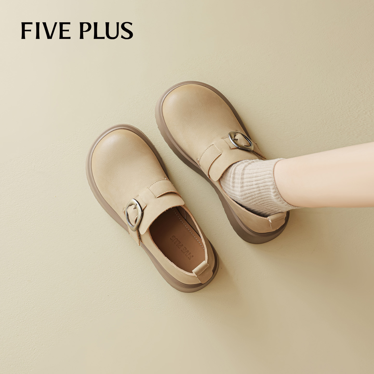 FIVEPLUS厚底勃肯鞋女