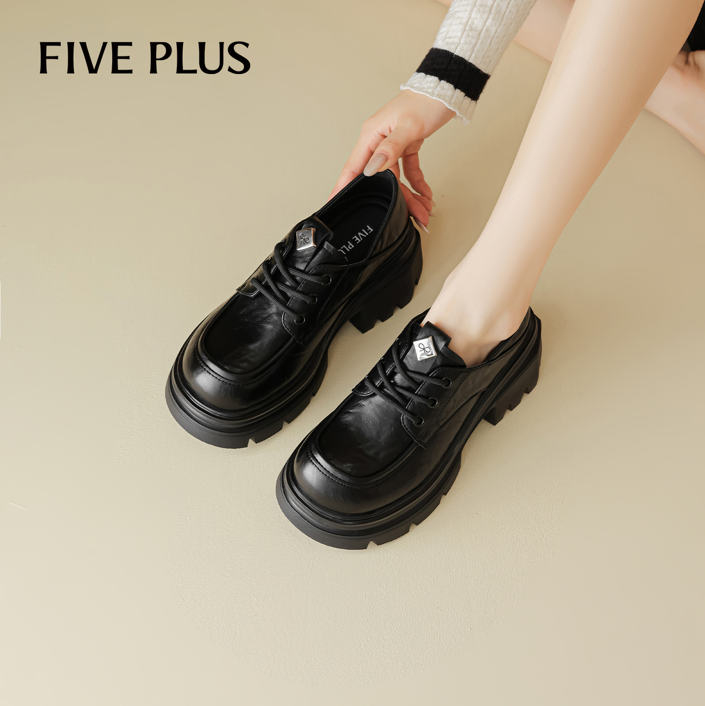 FIVEPLUS英伦风小皮鞋女