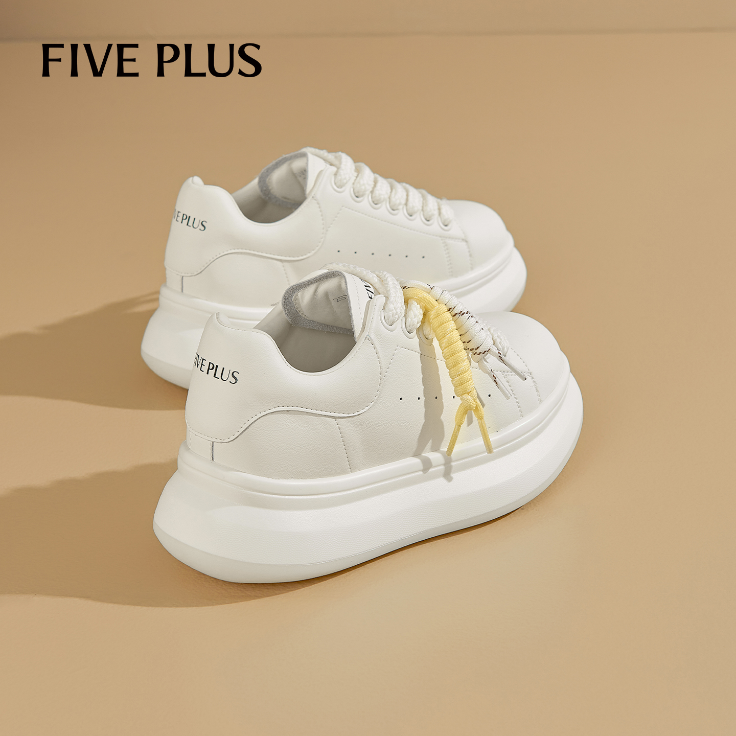 FIVEPLUS内增高麦昆小白鞋女款