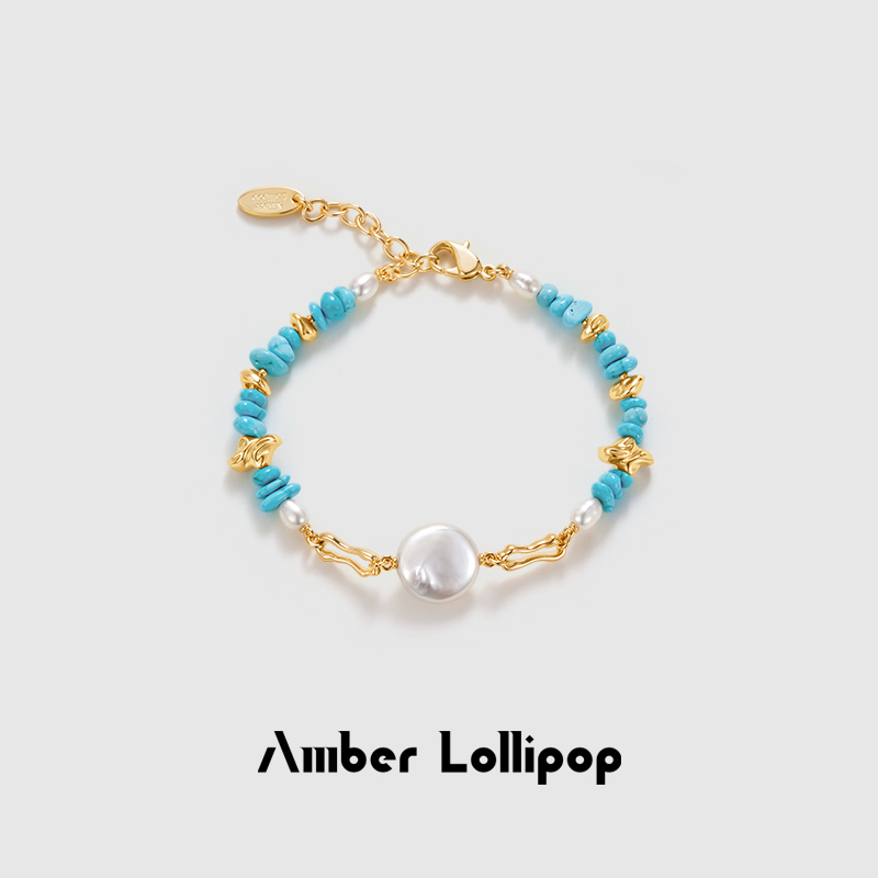 天然绿松石手链女轻奢小众