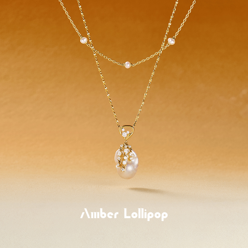 AmberLollipop巴洛克珍珠项链女