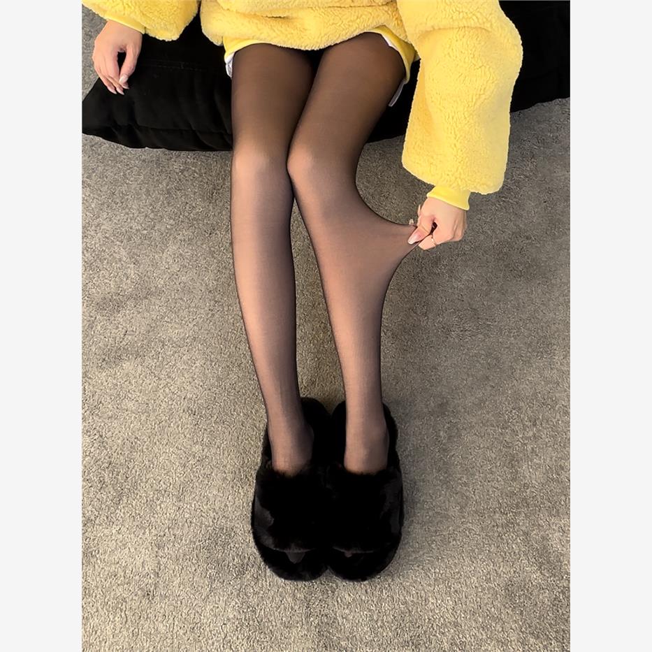 黑透肤光腿神器女秋冬苛