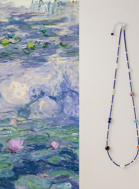 天然青金石链新中式彩色串珠高级