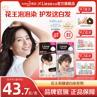 【花王遮白染】莉婕Liese泡沫染发剂染发膏遮白发泡泡染黑茶黑色