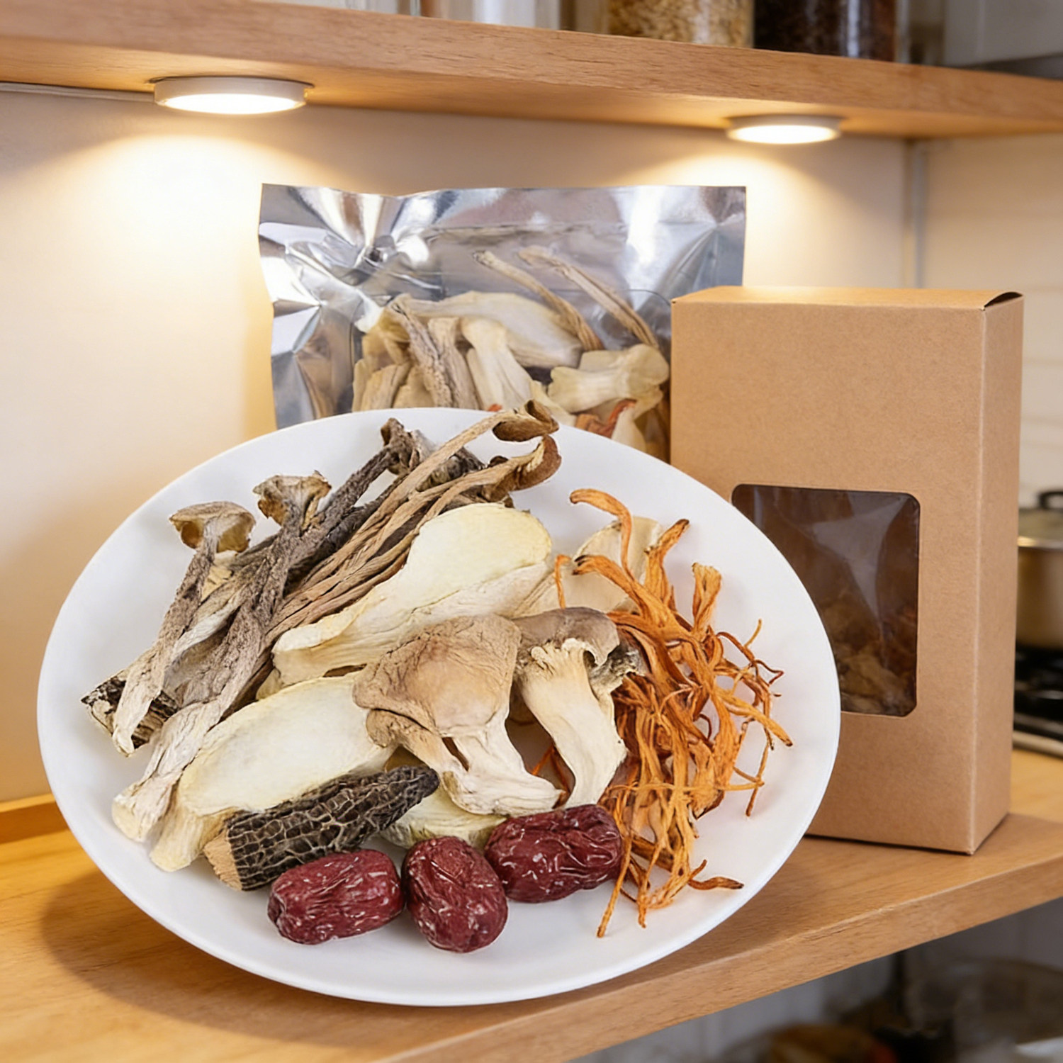 古田特产菌汤包香菇蘑菇干炖鸡煲汤食材菌菇七彩菌菇汤料包旗舰店