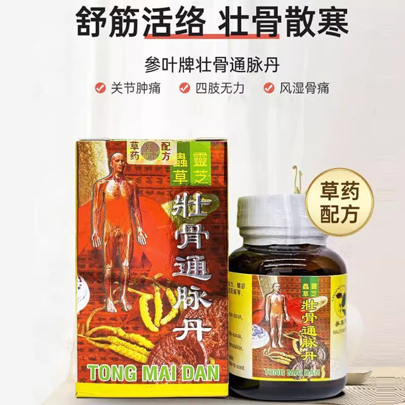 印尼原装进口壮骨通脉丹腰酸背痛手脚麻木舒筋活络风湿痛祛湿48粒