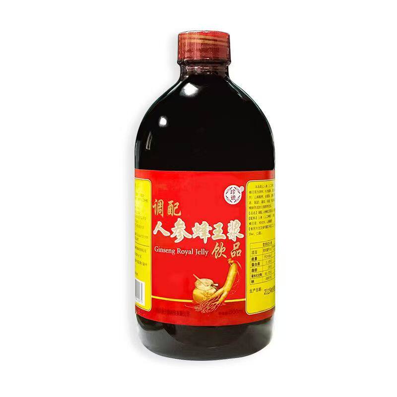 珍迪天麻蜂王浆人参蜂王浆口服液饮品500ml中老年健康老牌子正品
