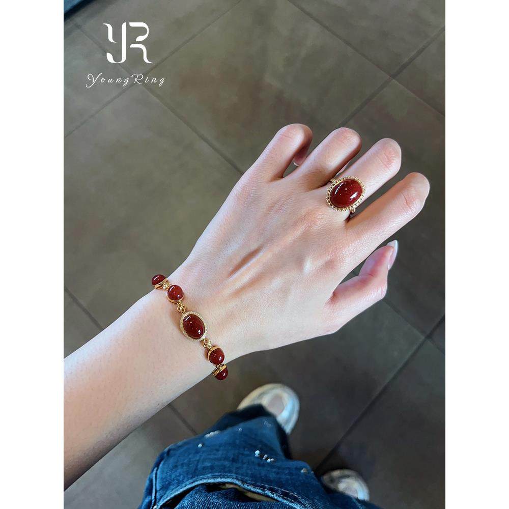 新中式新年红色朱砂蛋面串珠手链女本命年显白喜庆手串精致手饰,饰品/流行首饰/时尚饰品新,手链,淘宝优惠券,粉丝福利购,淘宝优惠卷