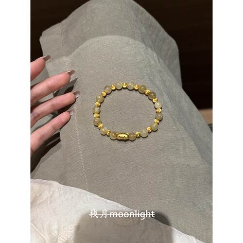 新中式金色法棍猫手串复古高级感