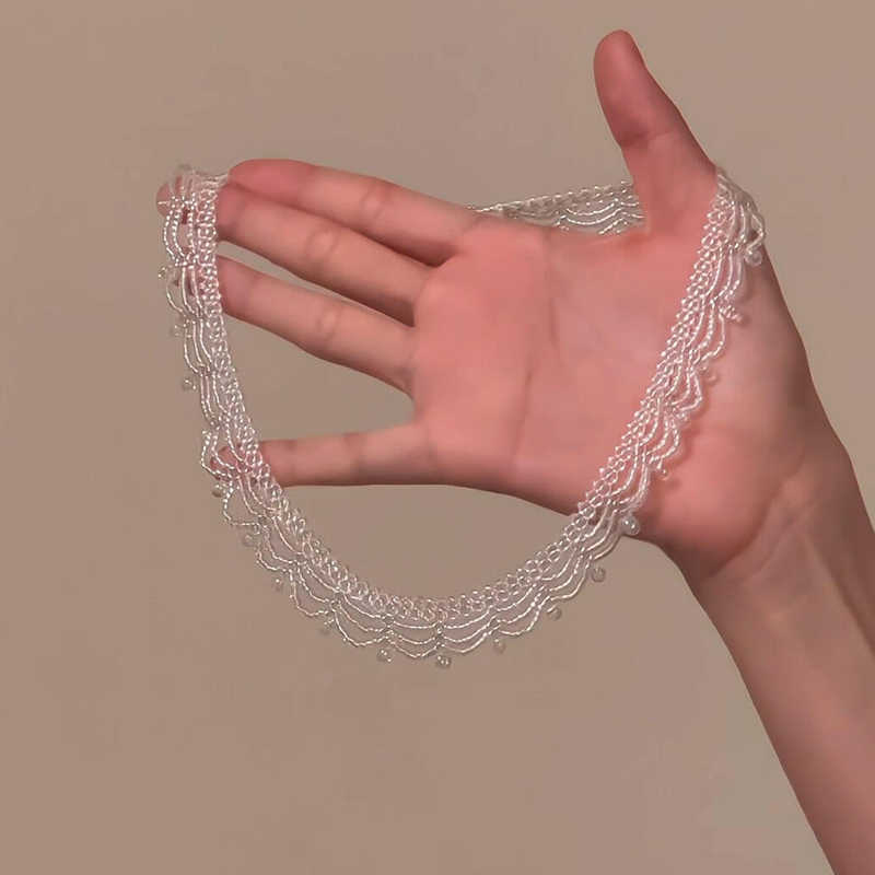 法式多层蕾丝串珠项链复古宫廷风