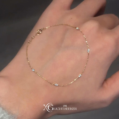 爆闪仿马眼锆石手链韩系简约百搭