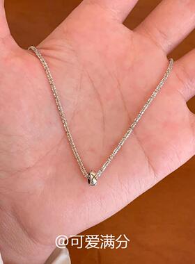 复古银色mini小圆环项链轻奢精致