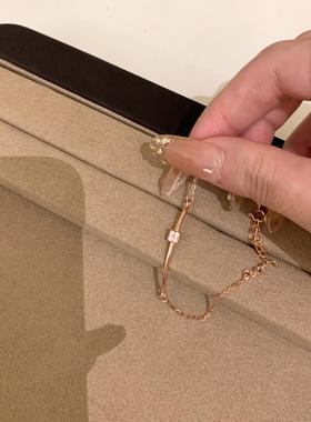 小方糖细闪半镯手链轻奢简约高级