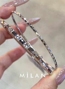 爆闪金色仿闪钻银手镯女2026爆款