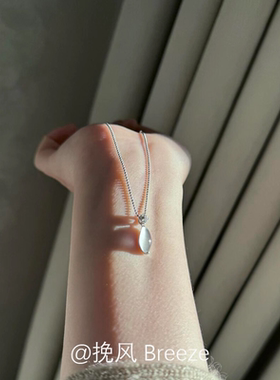 冰透水滴项链小众清冷感轻奢气质