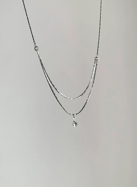 双层水滴项链女款2025新款设计感