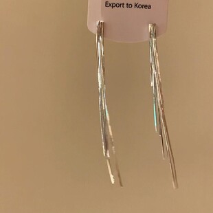 百搭耳饰 瀑布流苏耳钉女轻奢小众设计耳环简约超好看独特漂亮长款