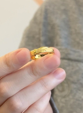 vintager中古金色旋转木马戒指