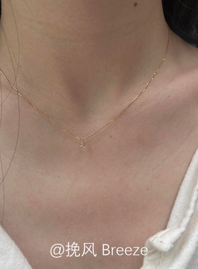 水滴极细项链款女夏海边轻奢简约