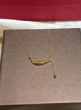 新中式金色小鱼吊坠项链精致复古