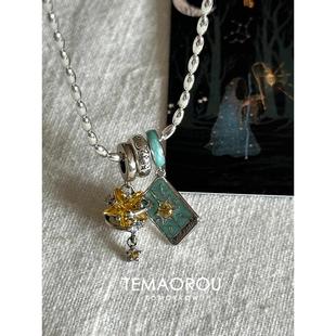 滴油塔罗牌星星项链中古高级感轻奢锁骨链2025新款爆款欧美风颈链