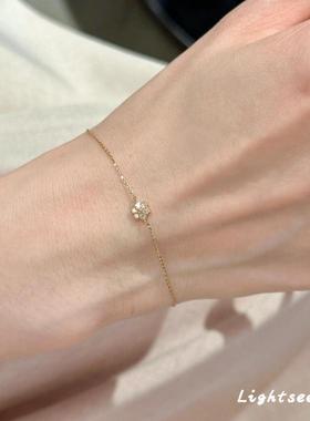 六瓣花仿锆石手链轻奢高级感小众