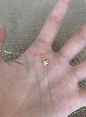 实心mini折纸星星吊坠项链高级感