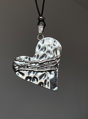 复古金属感爱心项链y2k千禧辣妹