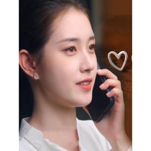 盛夏芬德拉白清玫郭宇欣同款爱心耳钉2025巨好看高级感耳环耳饰女