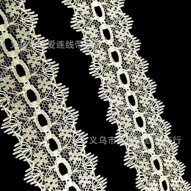 DIY孔洞蕾丝花边 635#新款无弹蕾丝花边辅料 3cm 洞眼睫毛蕾丝